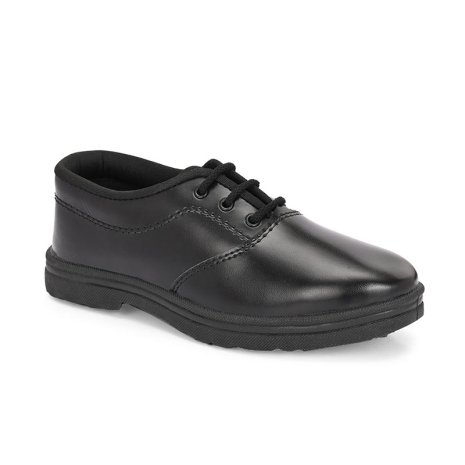 Durable Black Faux Leather School Shoes for Students Manufacturers, Suppliers, Exporters in Agra