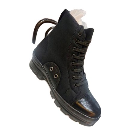 Mens Black Jungle Boot Durable Canvas Shoes With Metallic Eyelets Manufacturers, Suppliers, Exporters in Gurgaon