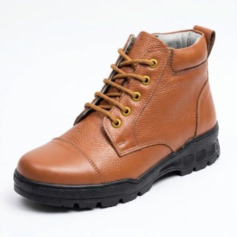 Mens Tan Chain Boots Premium PU Leather Lace Up Casual Footwear Manufacturers, Suppliers, Exporters in Indore