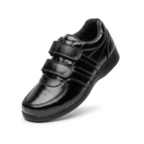 Kids Black School Shoes Durable Velcro Closure School Design Manufacturers, Suppliers, Exporters in Kolhapur