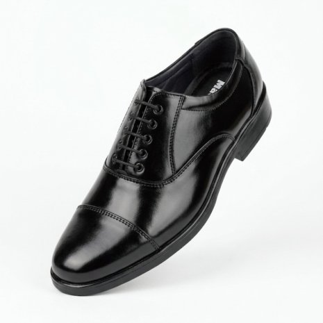 Unisex Black Oxford Shoes Durable PU Lace Up Work Footwear Manufacturers, Suppliers, Exporters in Vapi